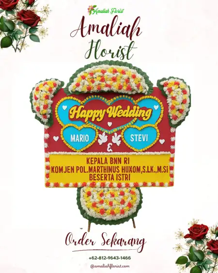 Papan Bunga Pernikahan Teluk